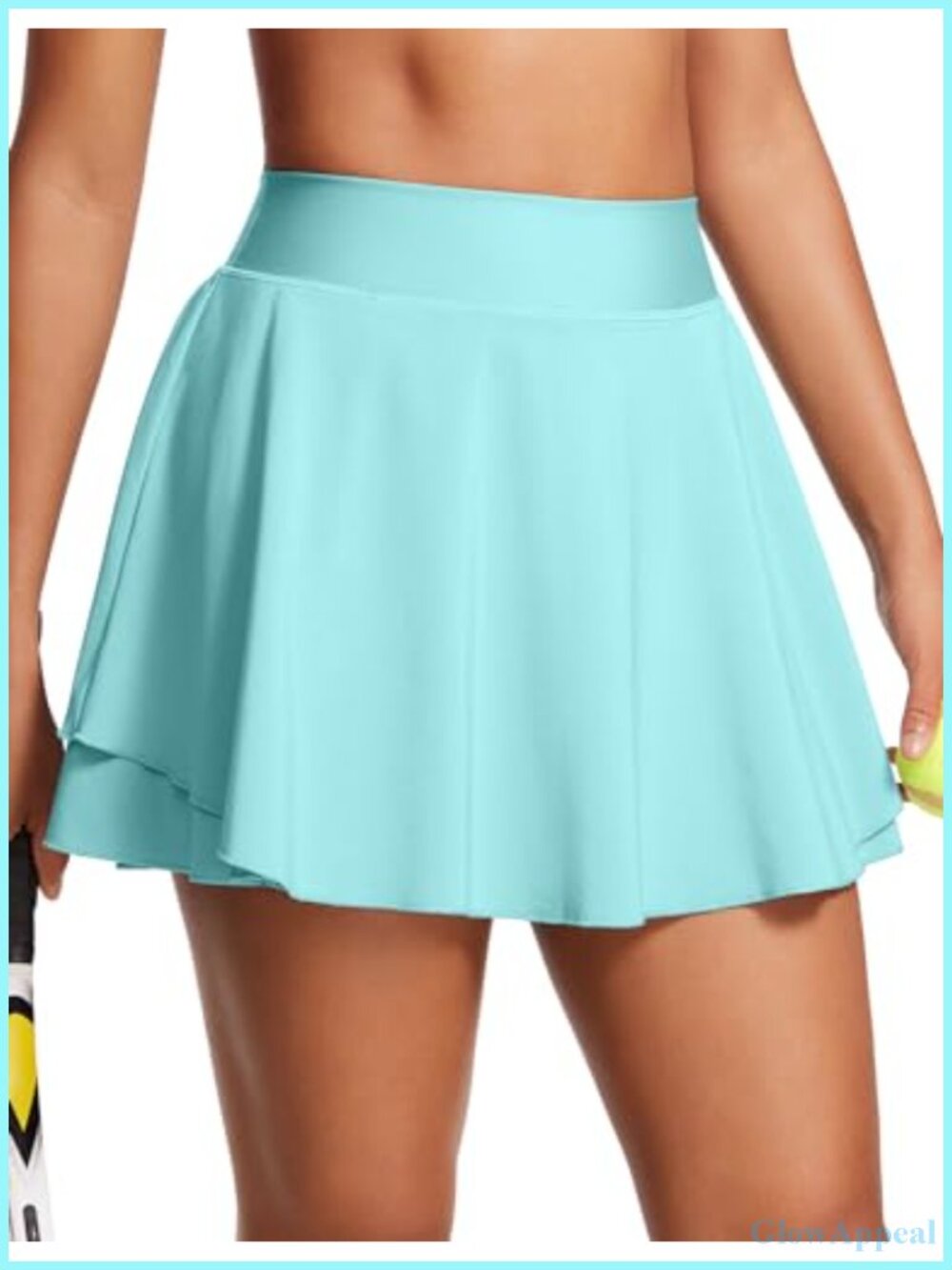 Double Ruffle Flowy Tennis Skirt High Waisted Skort with Shorts and Pockets